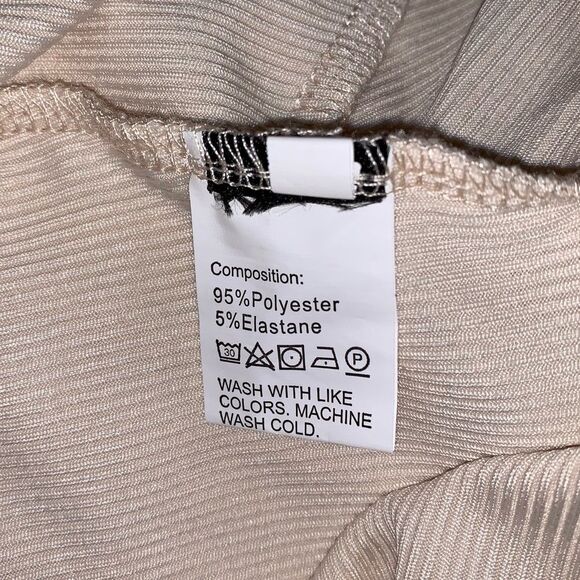 Sexy Bodycon Dress Women’s Medium Off White Cream Maxi Side Slit Buttons Summer - Picture 12 of 13